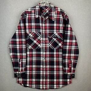 Men's Red and Black Plaid Shirt